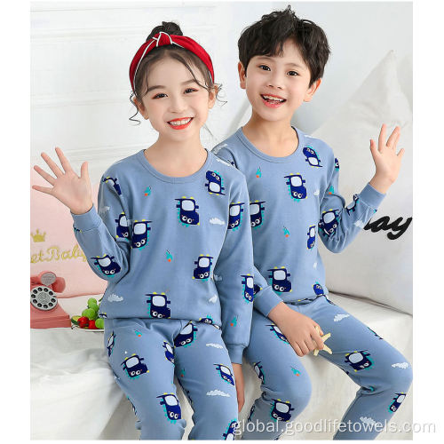 Child Pajamas custom cute cartoon cotton children sleepwear dressing gown Supplier